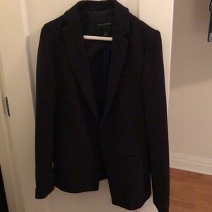 Classic black one button boyfriend blazer